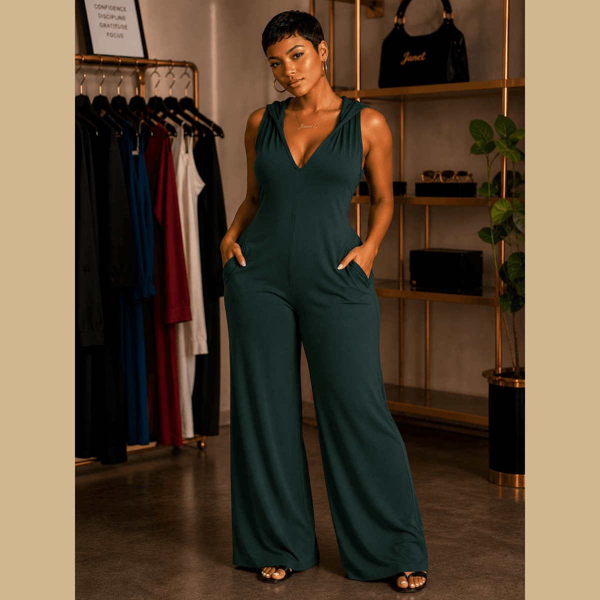 Escape Hooded Jumpsuit shop-statement-pieces