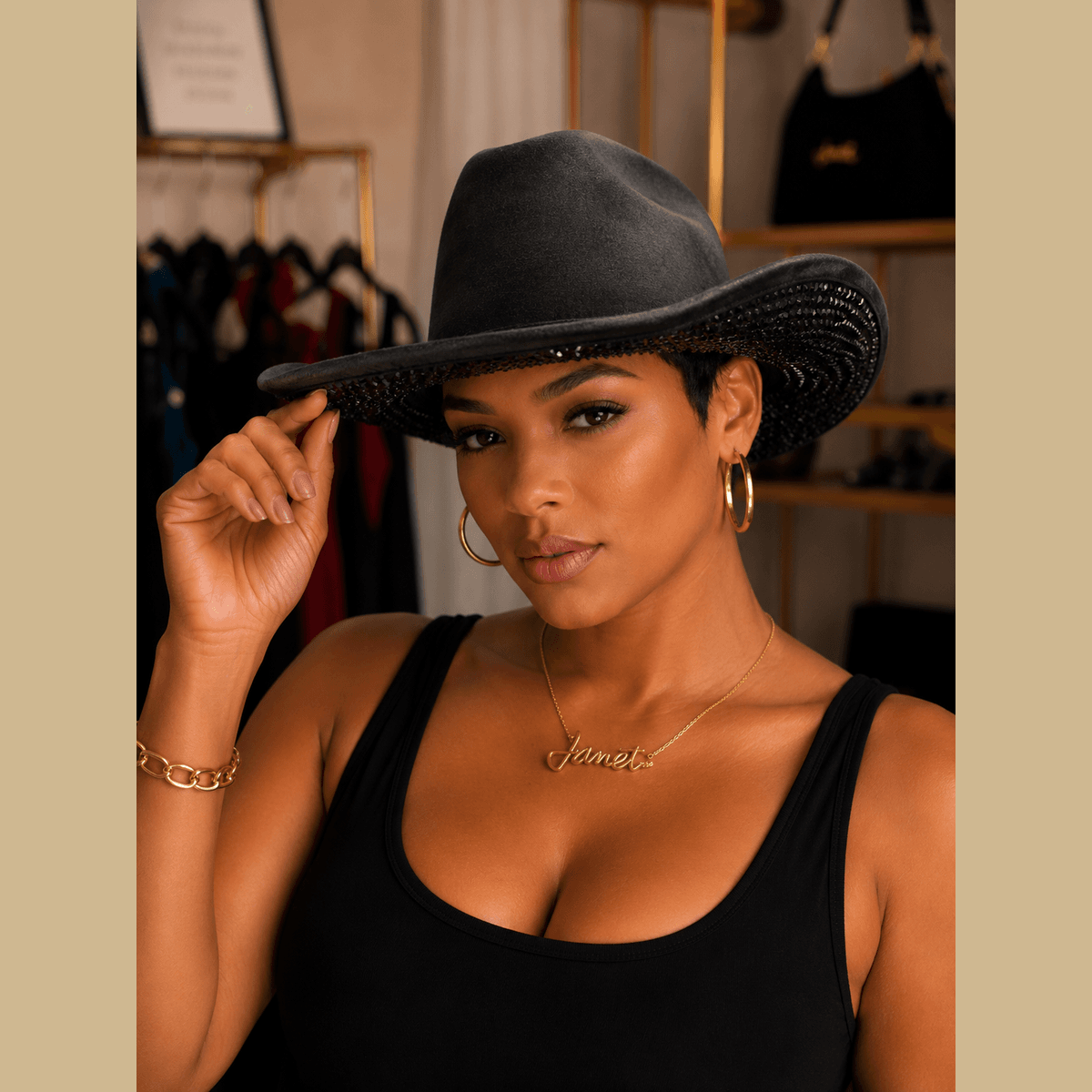 Midnight Luxe Cowboy Hat shop-statement-pieces